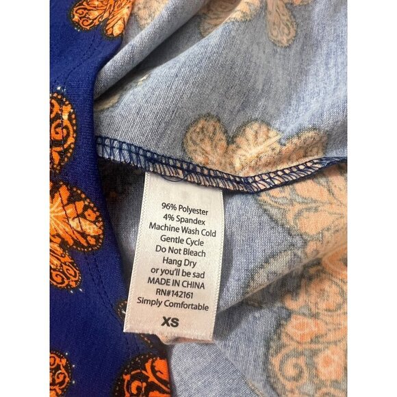 LuLaRoe Irma Women's Blue & Orange Top - Picture 4 of 6